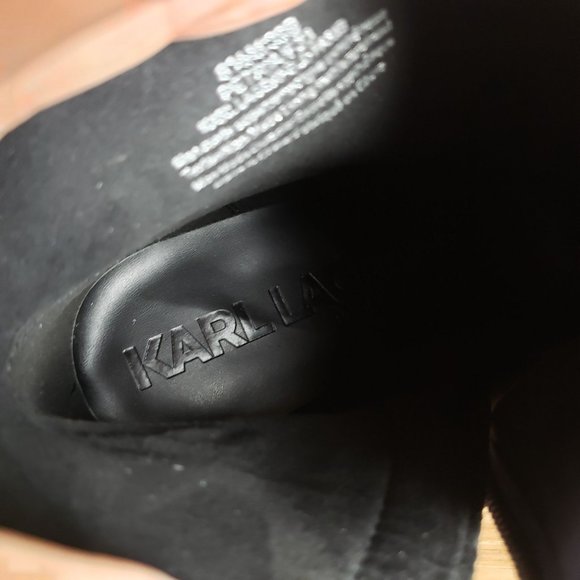 Karl Lagerfeld Black Ankle Boots - Picture 8 of 9